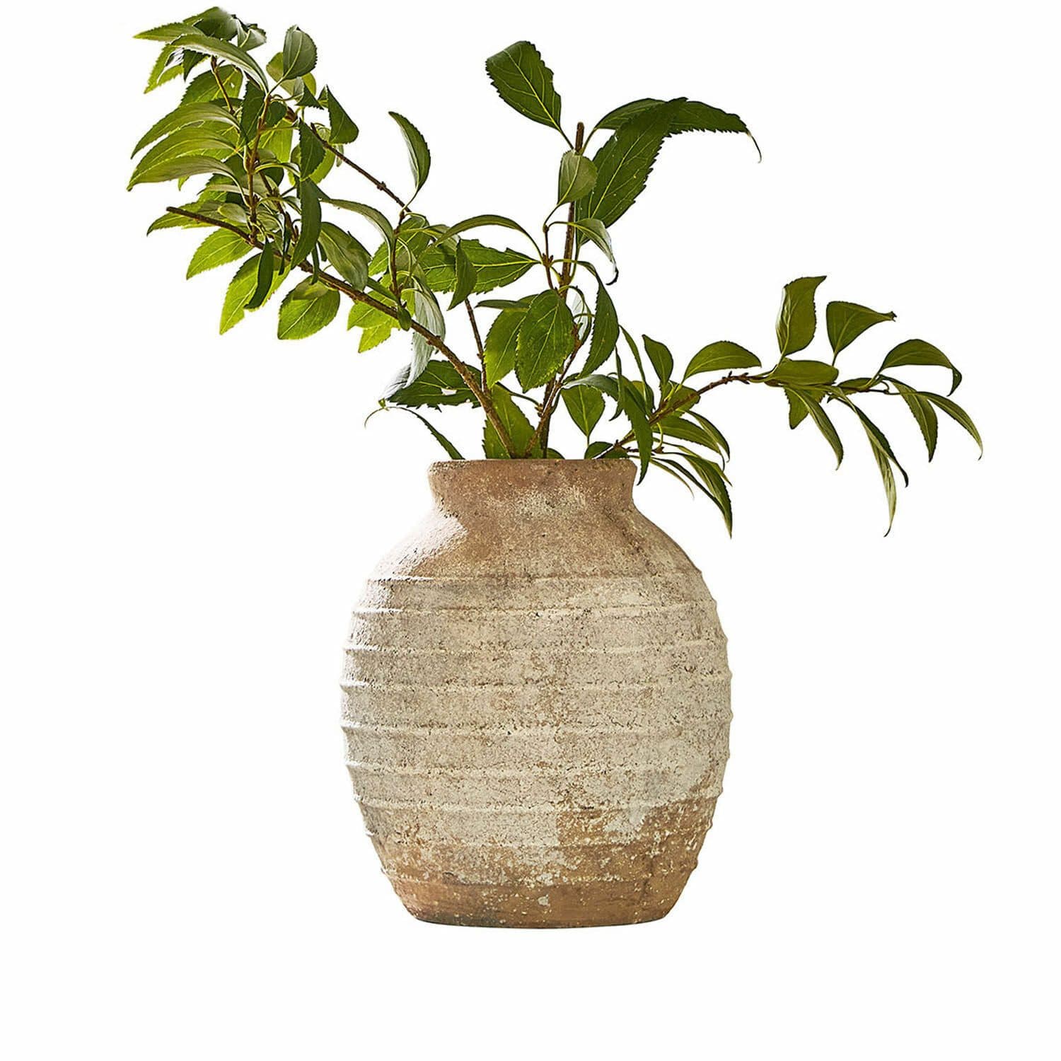 Mirabeau Tischvase Sibinna braun/weiß Terrakotta Handgeformt - Bild 2