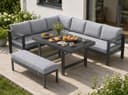 MeXo Gartenlounge-Set 5-tlg. Grau Aluminium mit Esstisch Bild 2