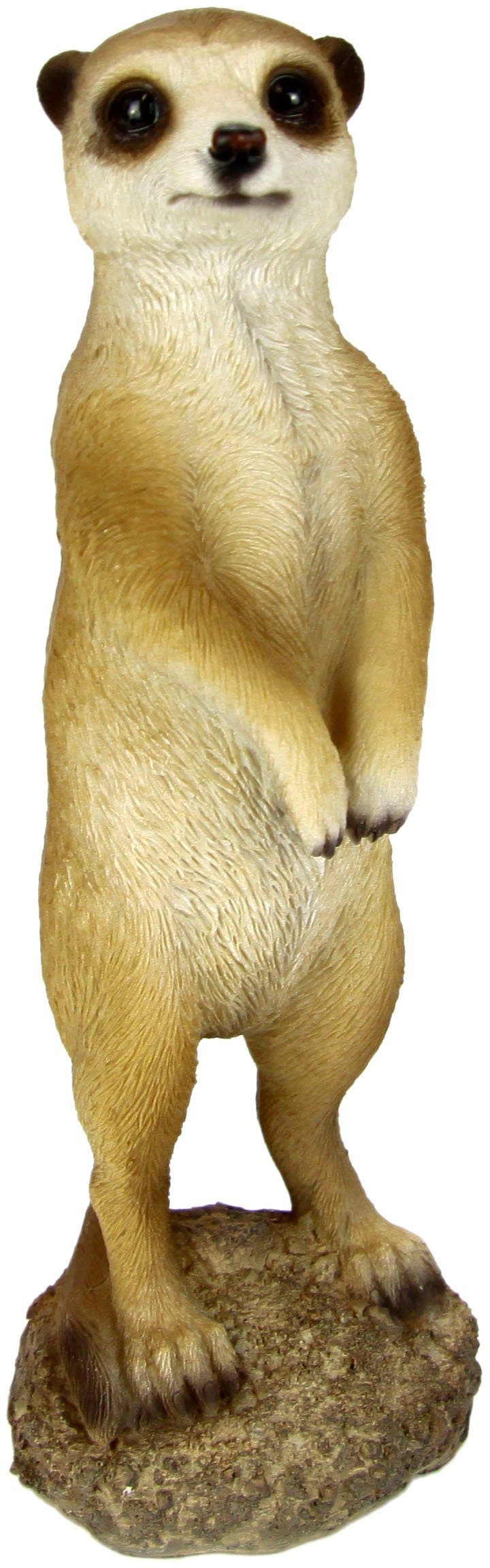Dekofigur Erdmännchen Braun Polyresin Tierfigur