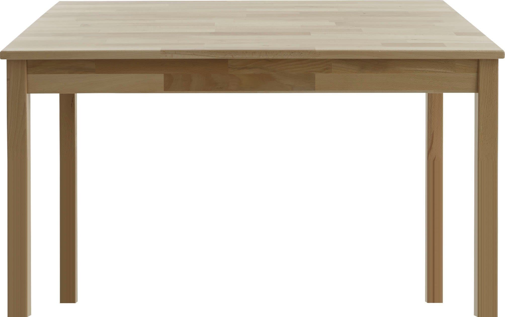 Home Affaire Esstisch Kernbuche massiv Beige 110cm - Bild 2