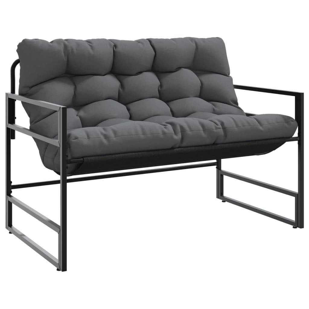 vidaXL Gartenbank mit Kissen Anthrazit 113 cm Stahl - Bild 2