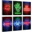 Novart Wandbild Gamer Spielkonsole Gaming 6 Bilder Set Bild 2
