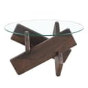 gopop Couchtisch Wohnzimmertisch MDF & Glas 79 cm Bild 2