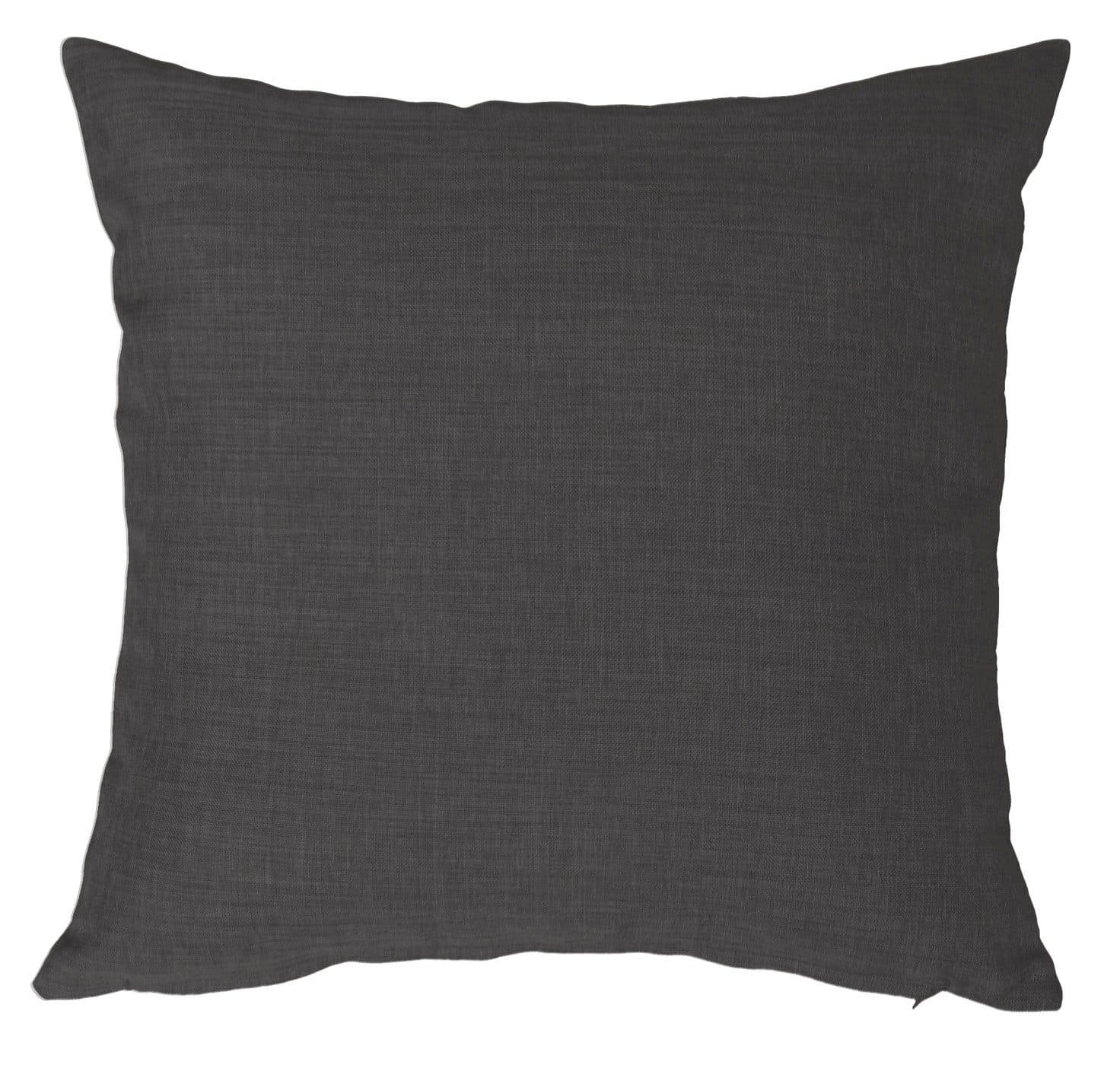 Haus und Deko Kissenbezug Leinenoptik Anthrazit Polyester