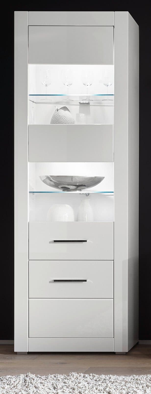 Hochglanz-Vitrine weiß - 2-türig