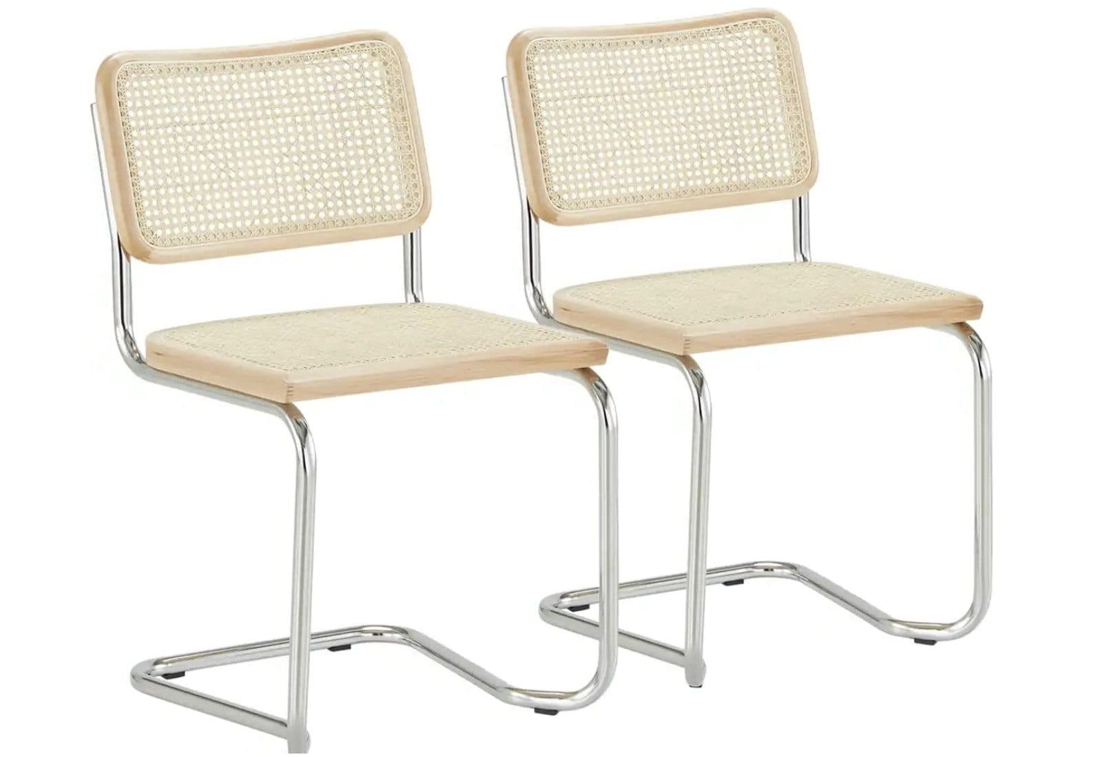 k-hometrends KADEN 2er-Set Freischwinger Buchenholz Wiener Geflecht - Bild 2