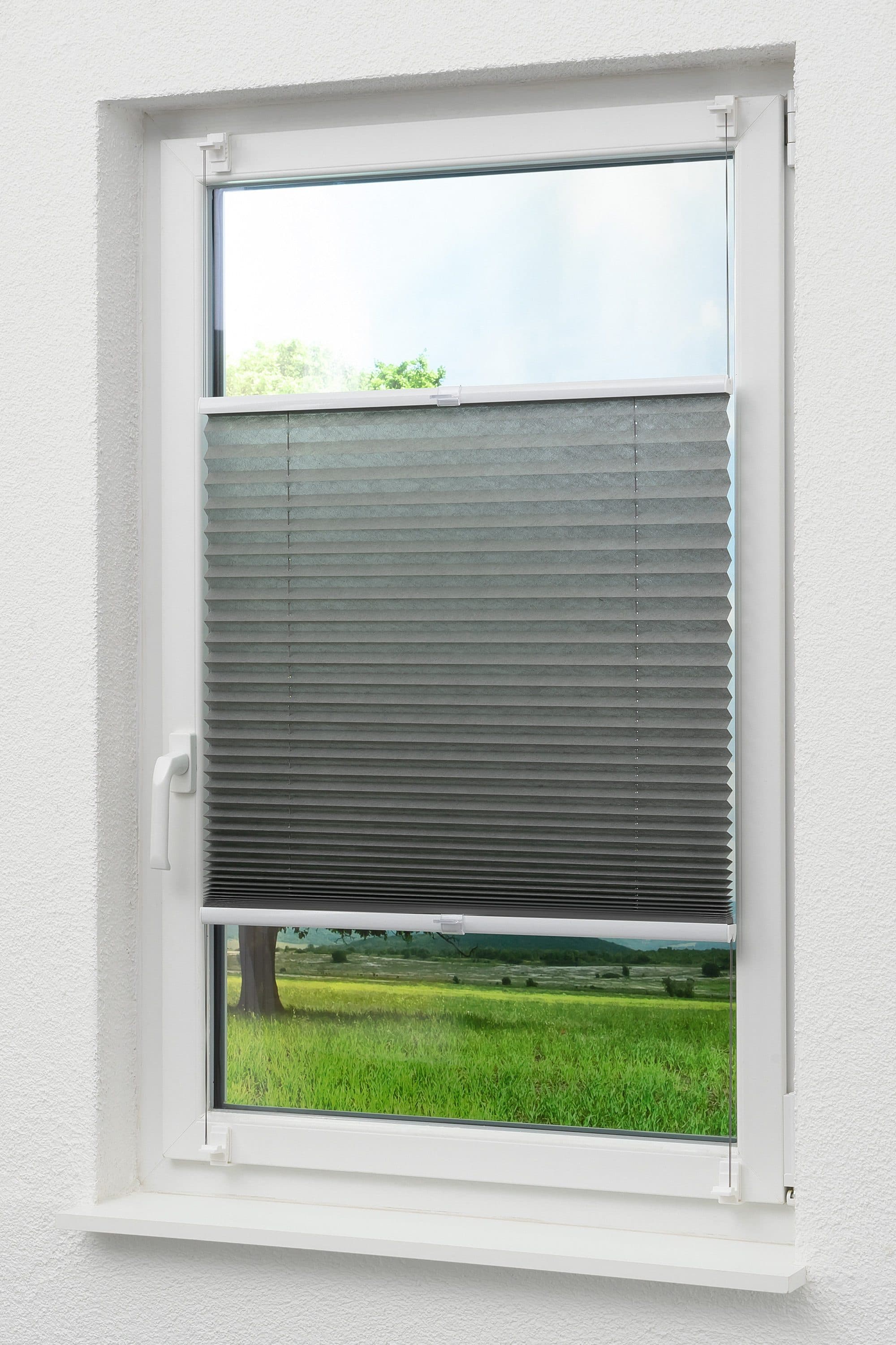 LYSEL® Plissee Klemmen Anthrazit Blickdicht Modern - Bild 2