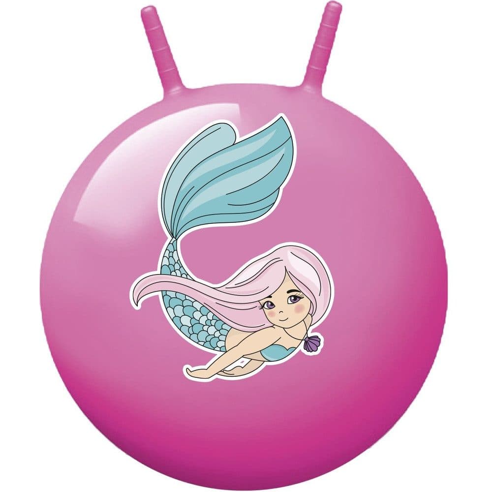 Besttoy Hüpfball 50cm Pink mit Haltegriffen - Meerjungfrau Motiv