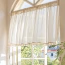 Jibenhome Scheibengardine mit Quasten Beige Transparent Polyester Bild 2