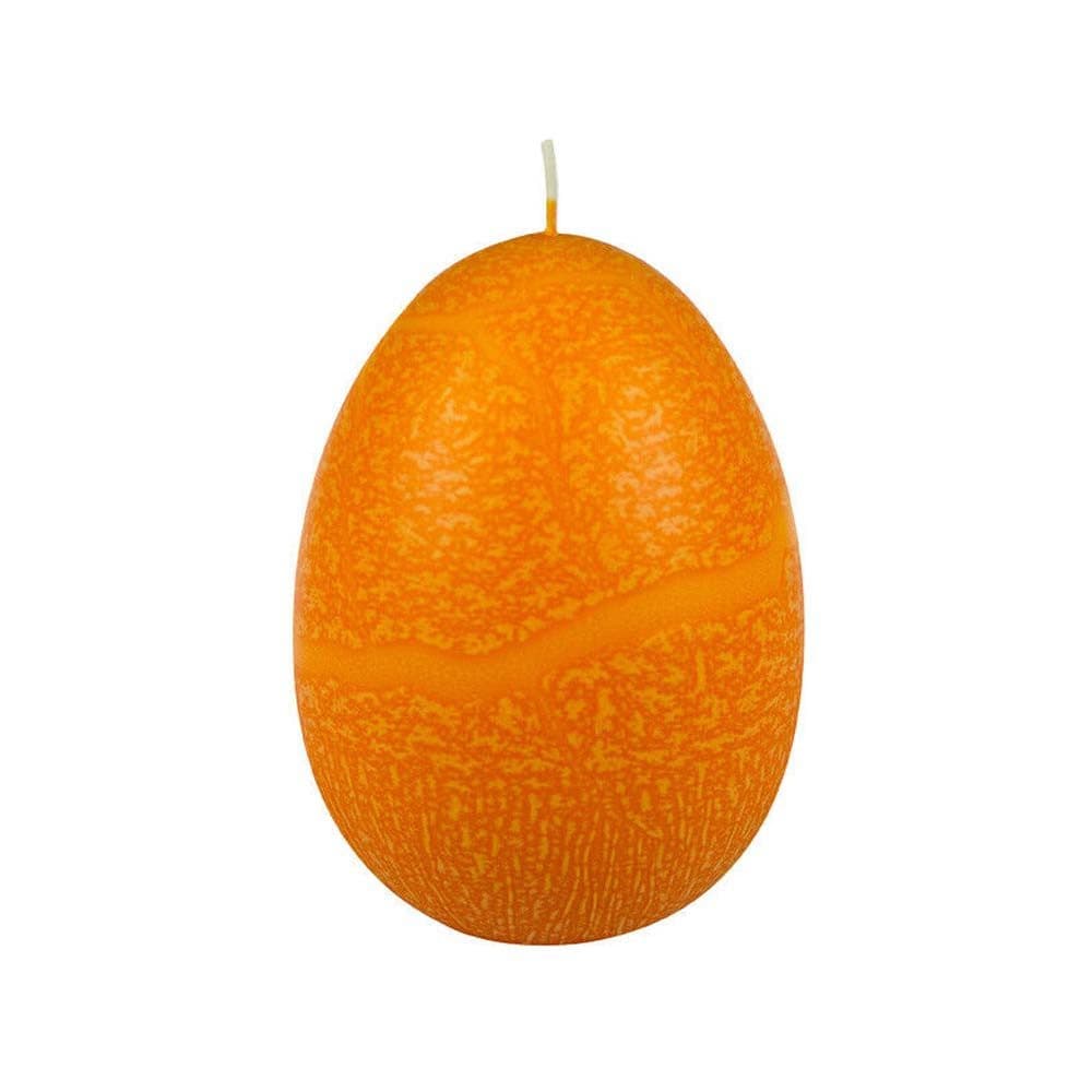 Kerzenfarm Hahn Eierkerze Orange 90x60mm