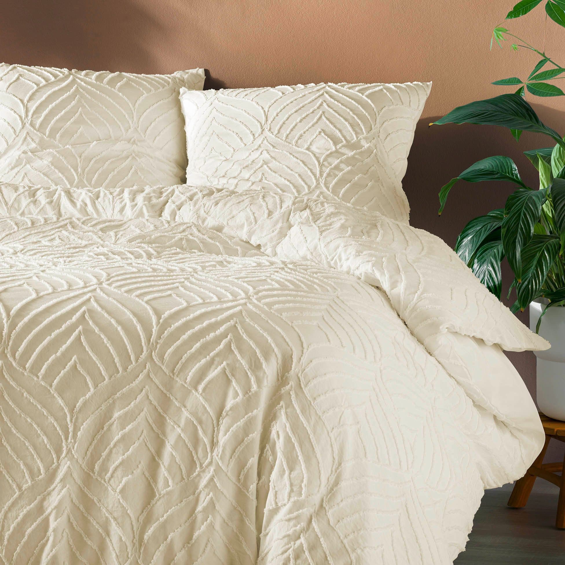 Douceur d'intérieur HELTIE Bettwäsche Set Beige Gesteppt Polyester