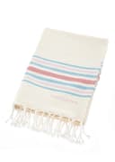 LASCANA Strandtuch Beige 100% Baumwolle Streifenmuster Bild 2