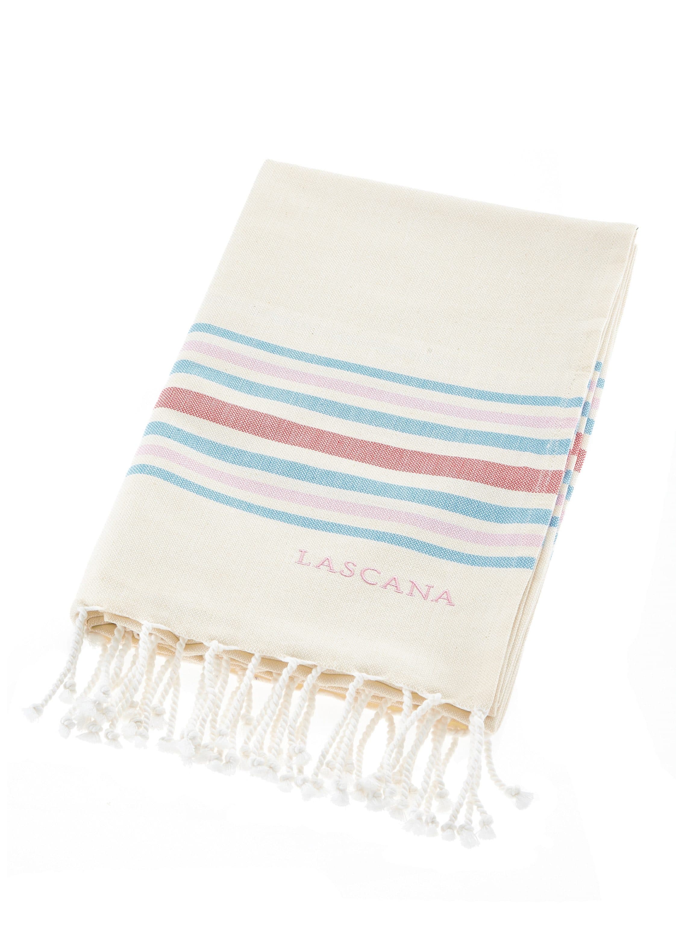 LASCANA Strandtuch Beige 100% Baumwolle Streifenmuster - Bild 2