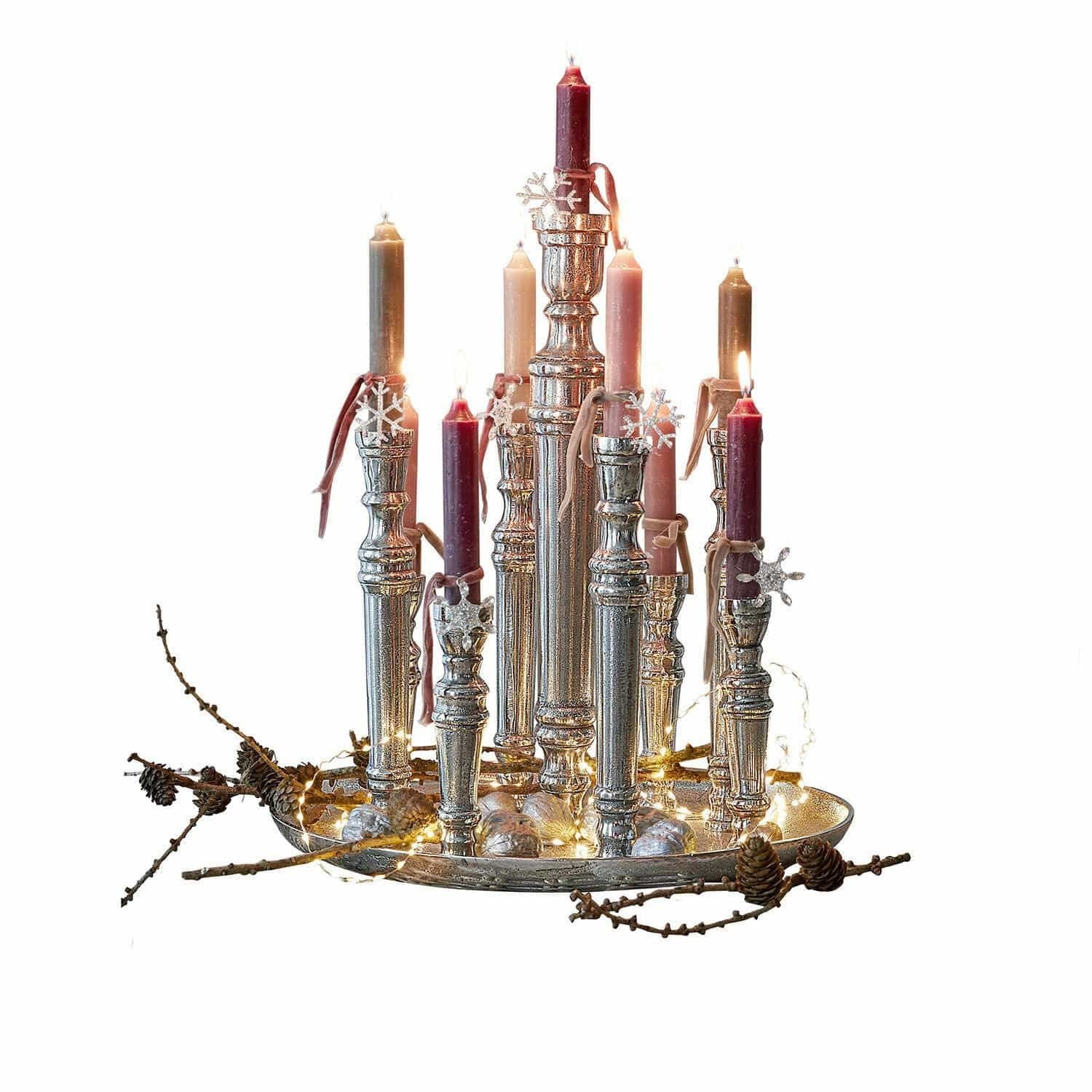 Mirabeau Kerzenständer Calcot Antiksilber - Bild 2
