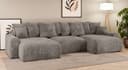 99rooms Wohnlandschaft Emilia Big-Sofa Taupe Chenille CREMONA Schlaffunktion Bild 2