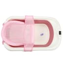 Clanmacy Faltbare Babybadewanne mit Thermometer & Badenetz Rosa Bild 2