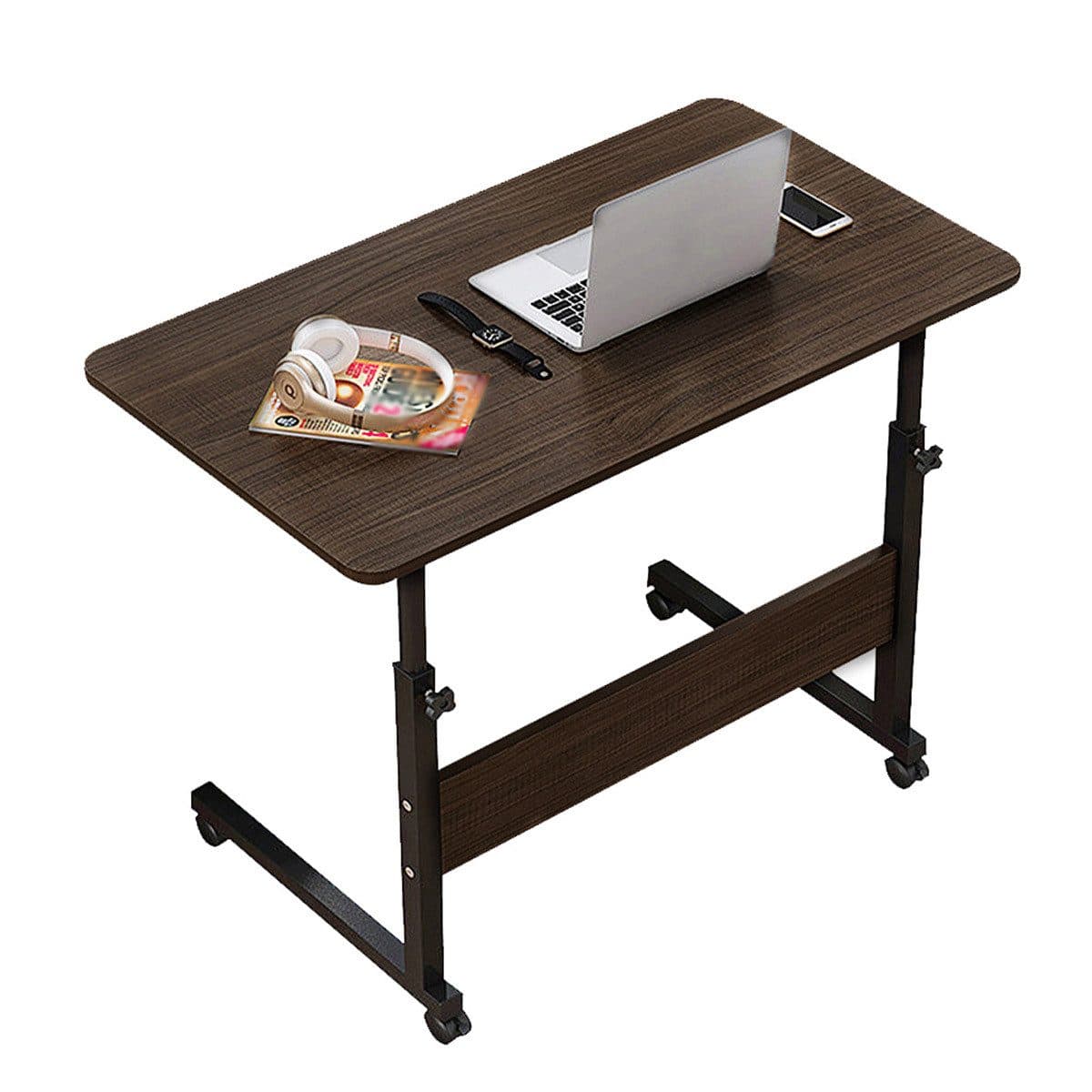 PFCTART Höhenverstellbarer Laptoptisch Braun Rollen - Bild 2