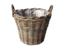 Van der Leeden Rattan Weidenkorb Braun mit Innenfolie Bild 2