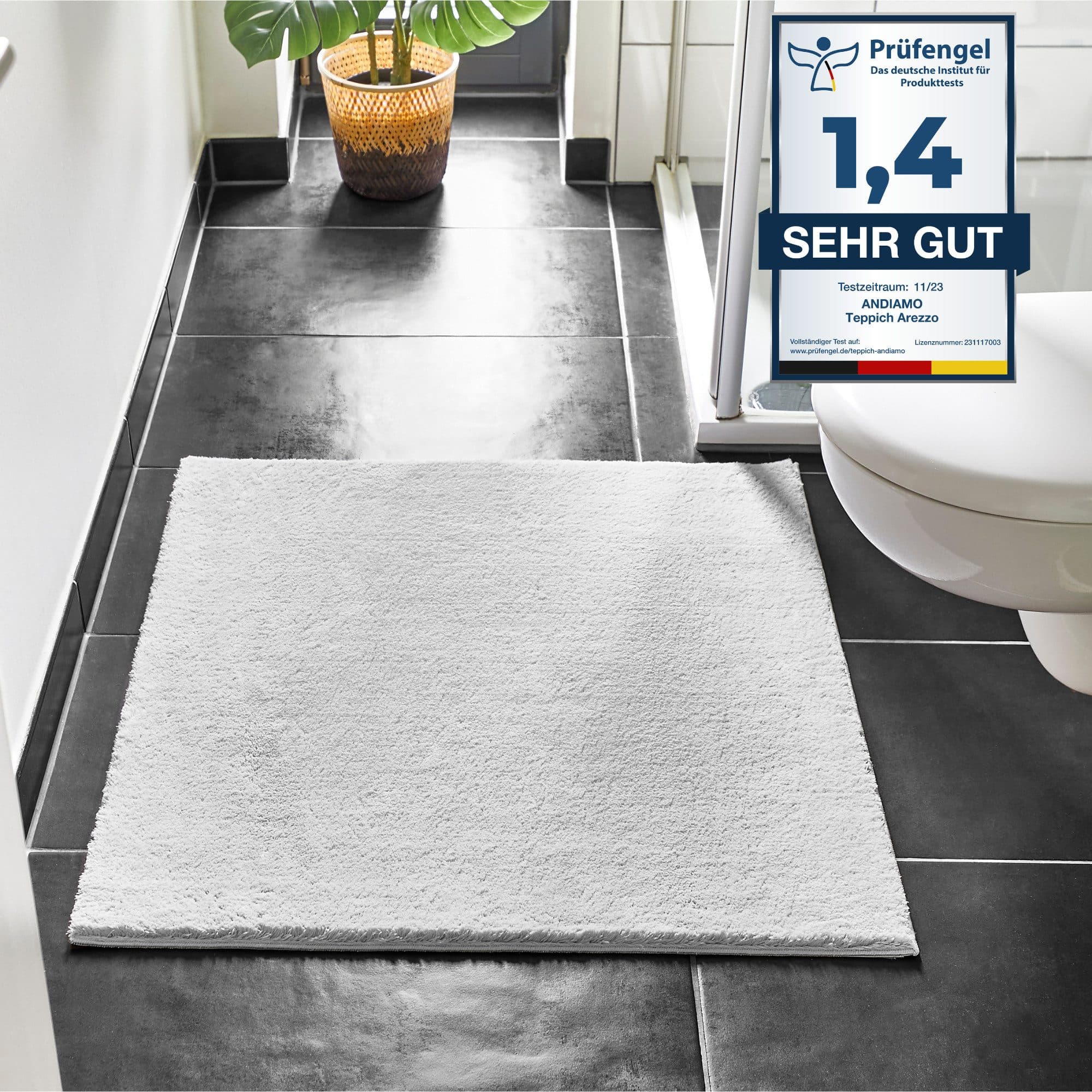 ANDIAMO Badematte Arezzo Grau 2er Set Polyester - Bild 2