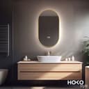HOKO LED Badspiegel Oval mit Antibeschlag und Touch Bild 2