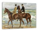 Pixxprint Leinwandbild Max Liebermann Zwei Reiter am Strand Bild 2