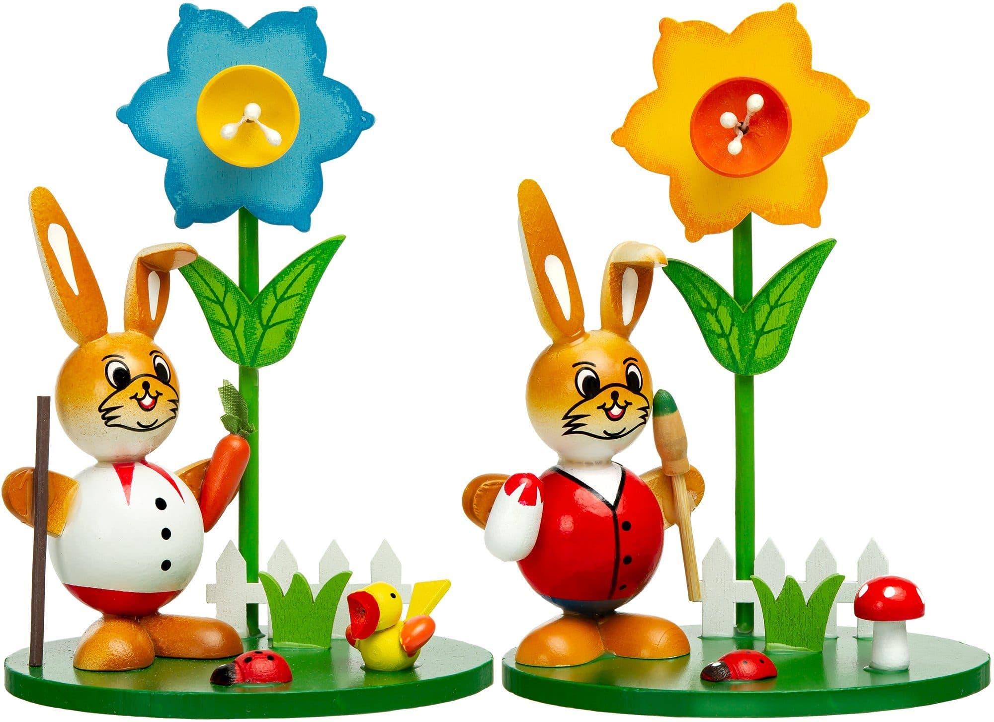 SIKORA Osterhasen Holz Figuren Frühlingsdeko - Bild 2