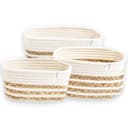 NORDIS DESIGN Aufbewahrungskorb Set Alea Baumwolle Wasserhyazinthe 3er-Set Beige Bild 2