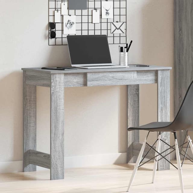 vidaXL Schreibtisch Grau Sonoma - Robuster Holzwerkstoff Bürotisch