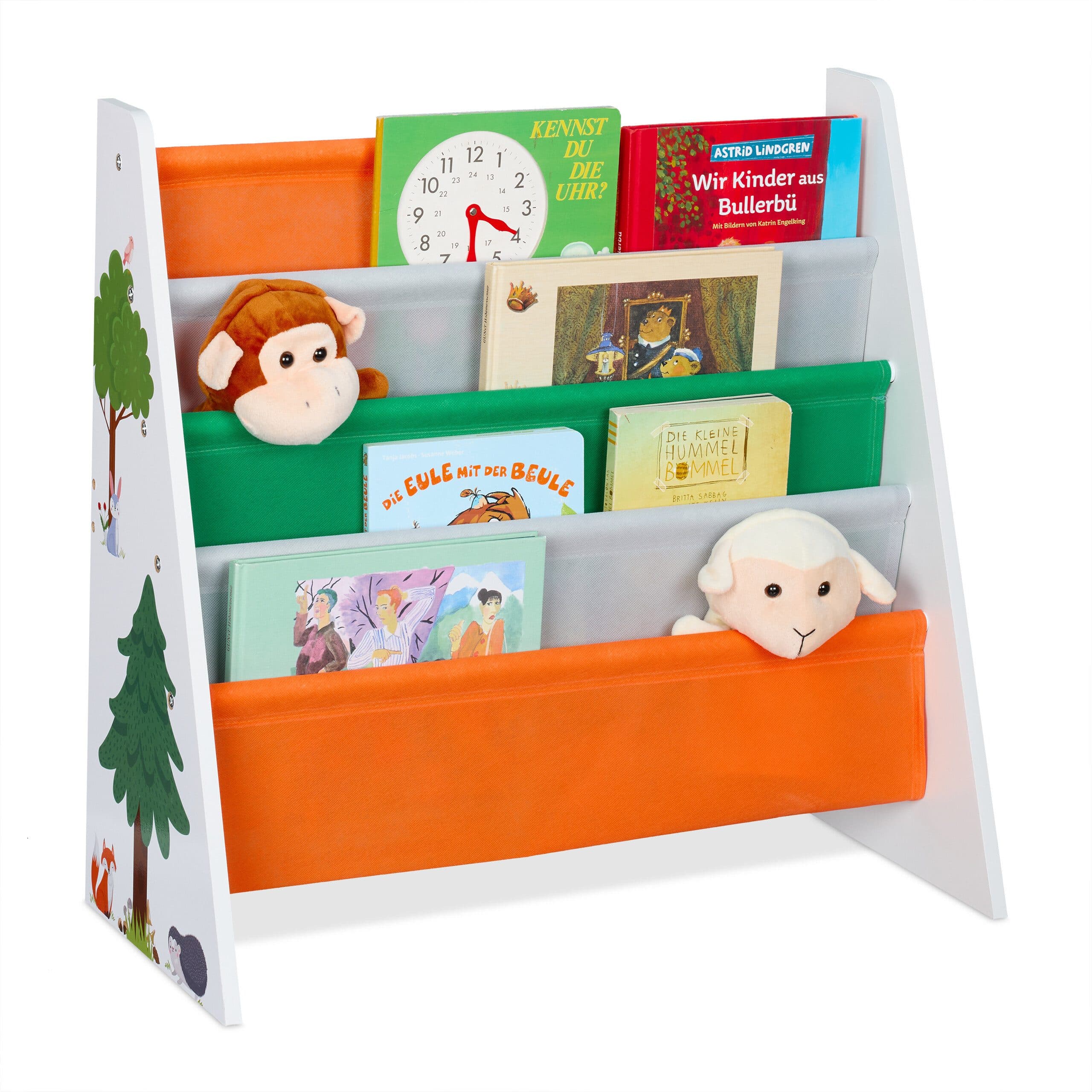 relaxdays Bücherregal Kinder Waldtiere Bunt - Bild 2