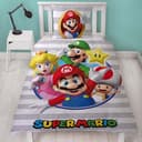 Familando Kinderbettwäsche Super Mario Porträt 100% Baumwolle Bild 2