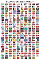 Poster Flaggen der Welt mit Hauptstädten - XL Maxiposter Bunt Bild 2
