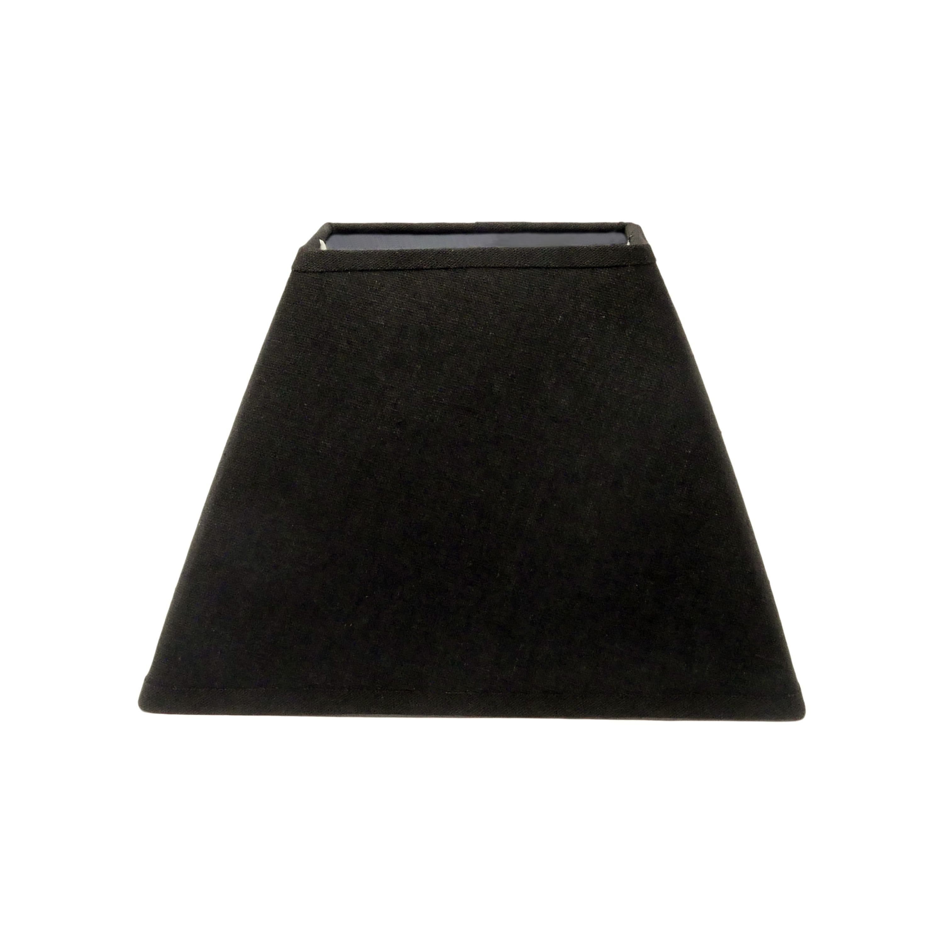 B&S Lampenschirm Stoff Schwarz Trapez
