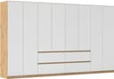 Rauch Mainz Drehtürenschrank 360cm Eiche Artisan Alpinweiß Push-to-Open Bild 2