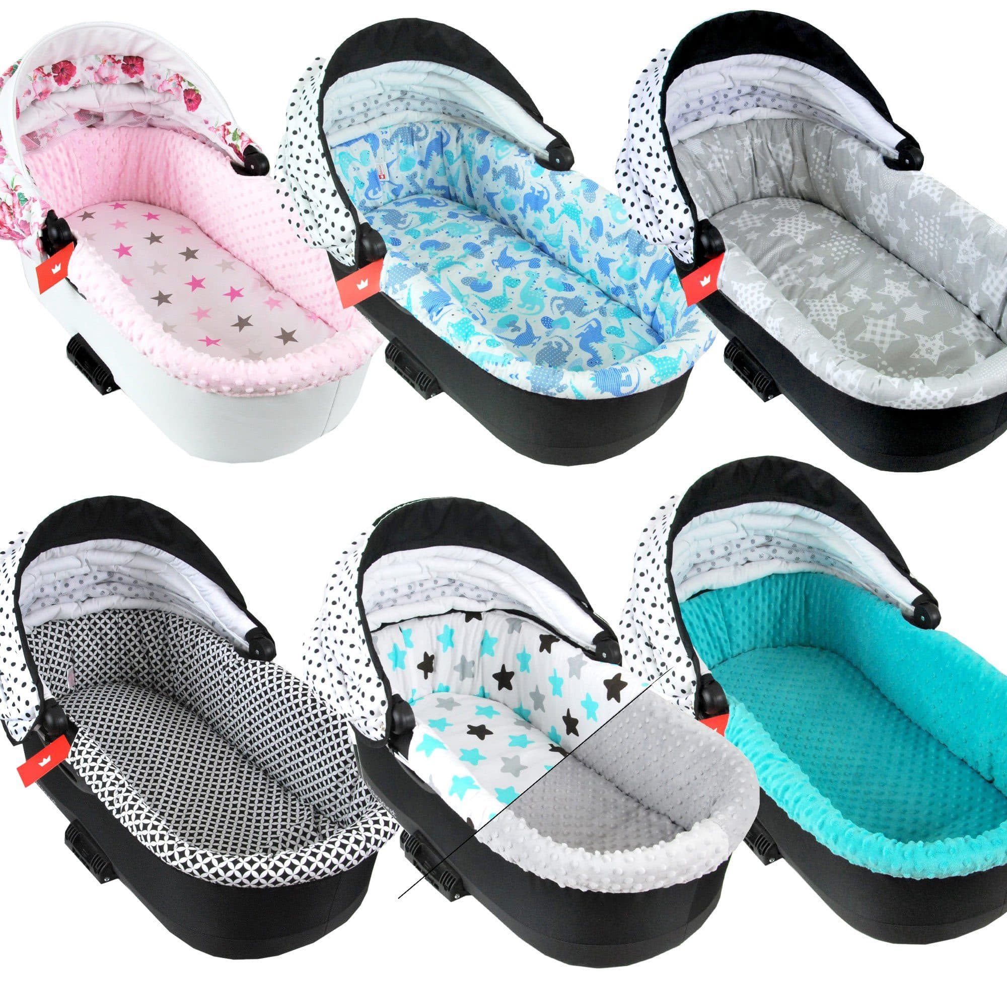 BabyLux Kinderwagen-Bezug Nestchen + Matratze Set Weiß - Bild 2