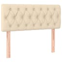 vidaXL Bett Kopfteil Creme Stoff Bild 2