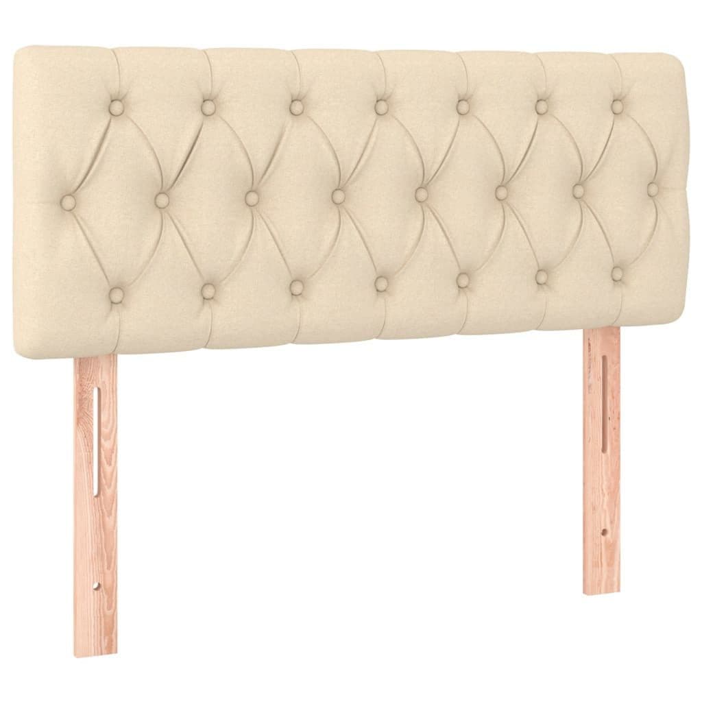vidaXL Bett Kopfteil Creme Stoff - Bild 2