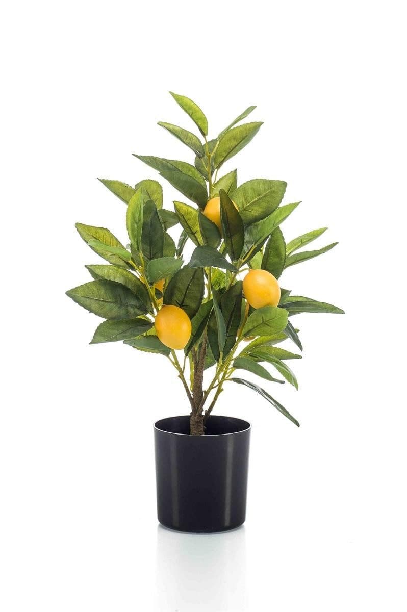 artplants Kunstbaum Zitronenbaum Deko 40cm Gelb