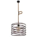 GLOBO LIGHTING Pendelleuchte Retro E27 Metall Hanfseil Braun/Schwarz Bild 2