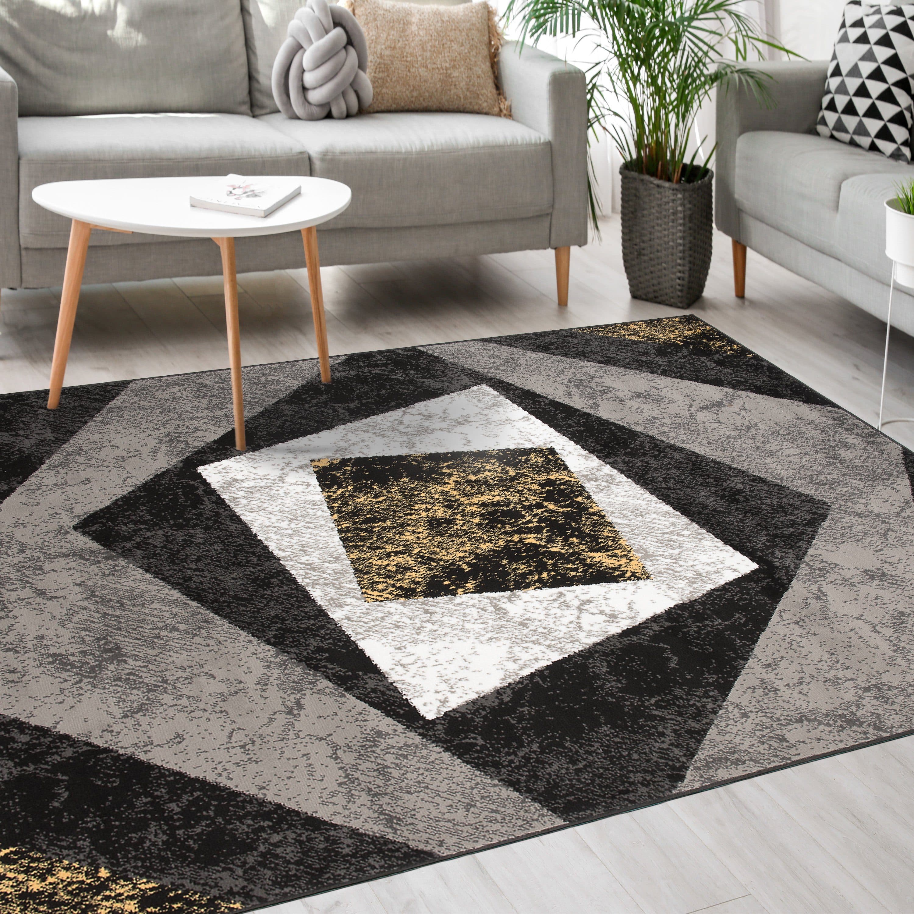 Mazovia Designteppich Modern Grau Kurzflor Pflegeleicht - Bild 2