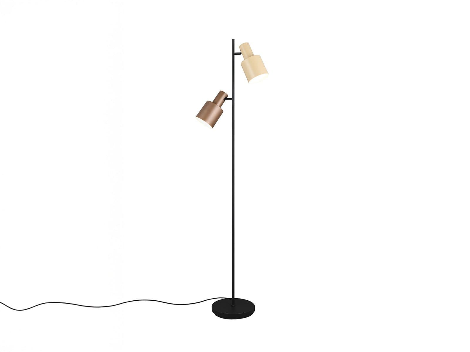 TRIO Leuchten LED Stehlampe Retro Beige/Braun Dimmbar - Bild 2