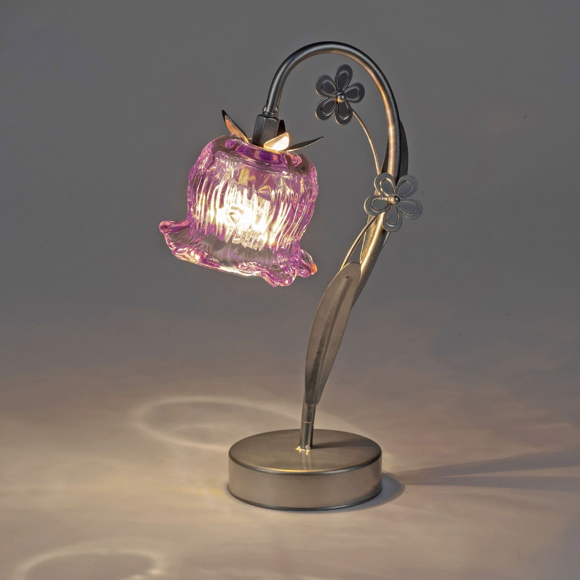 formano LED Tischleuchte Frühlingszeit Rosa Blumenmotiv