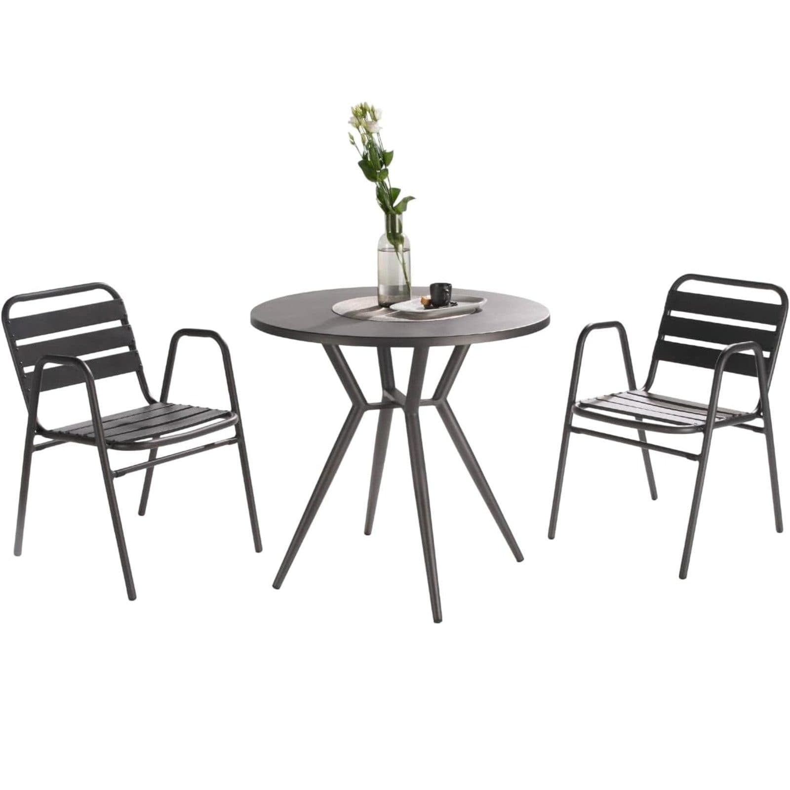 Liadomo Lesina Bistroset 3-tlg. Aluminium Anthrazit - Bild 2