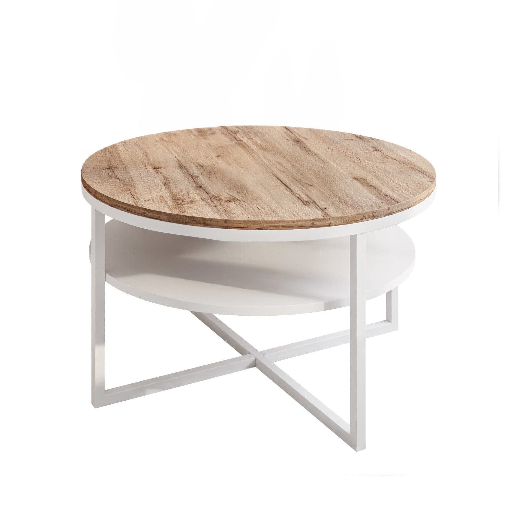 Lookway Couchtisch CIRI-X LOFT mit Ablage - Moderner Rundtisch - Bild 2
