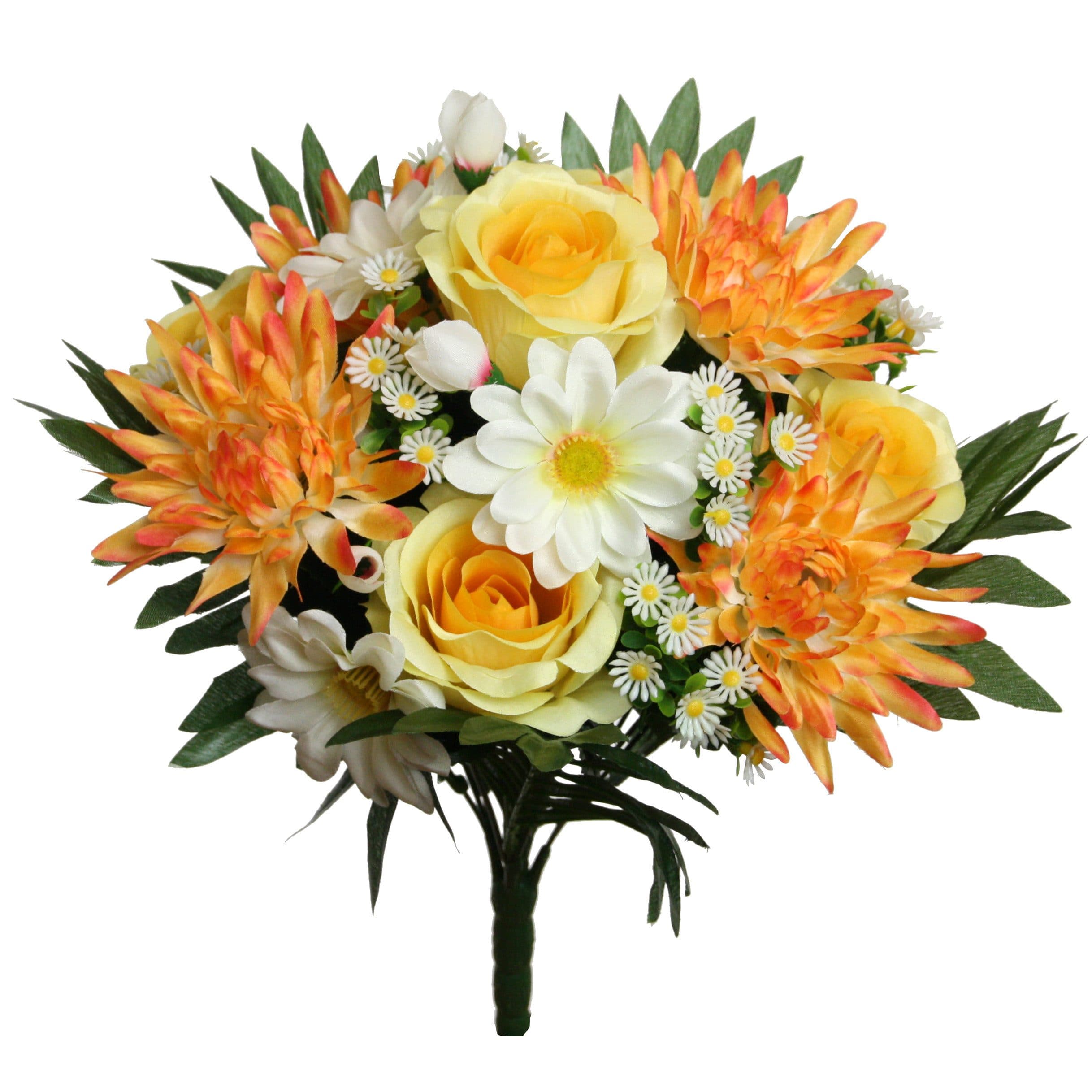 Dekorativer Kunstblumenstrauß in Gelb-Orange