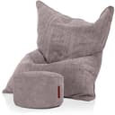 Green Bean Sitzsack XXL Grau Cord + Hocker Set Bild 2