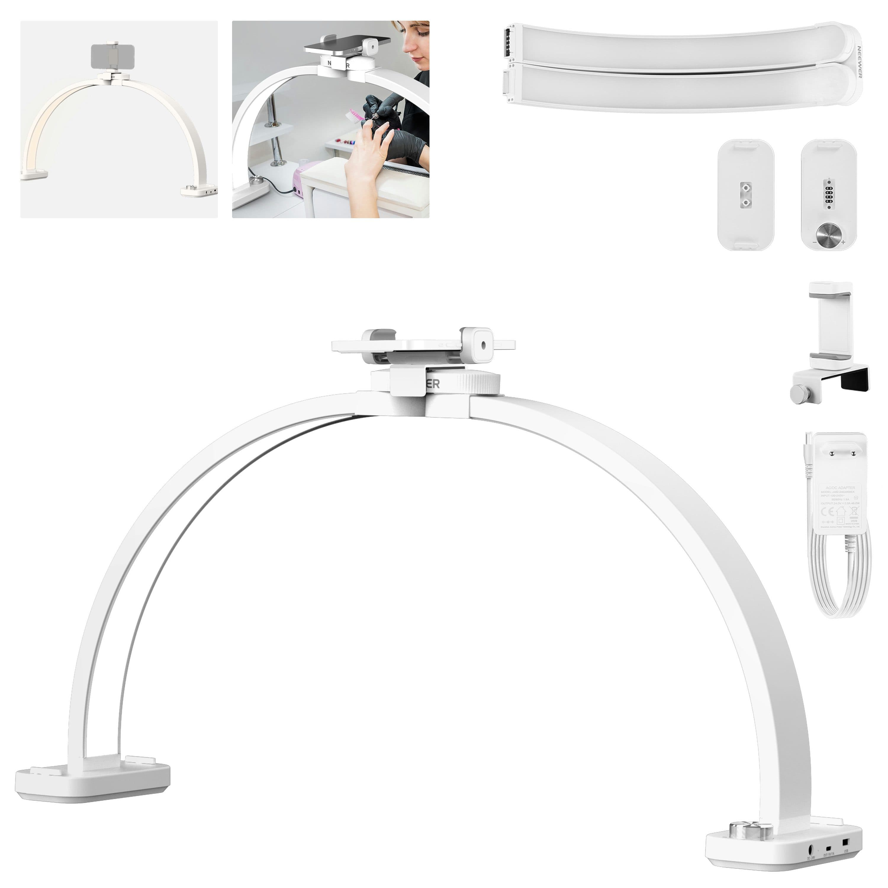 Neewer LED Schreibtischlampe HM01-D 40W Bogenlampe Weiß - Bild 2