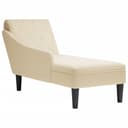 vidaXL Chaiselongue mit Kissen und Rechter Armlehne Creme Stoff Bild 2