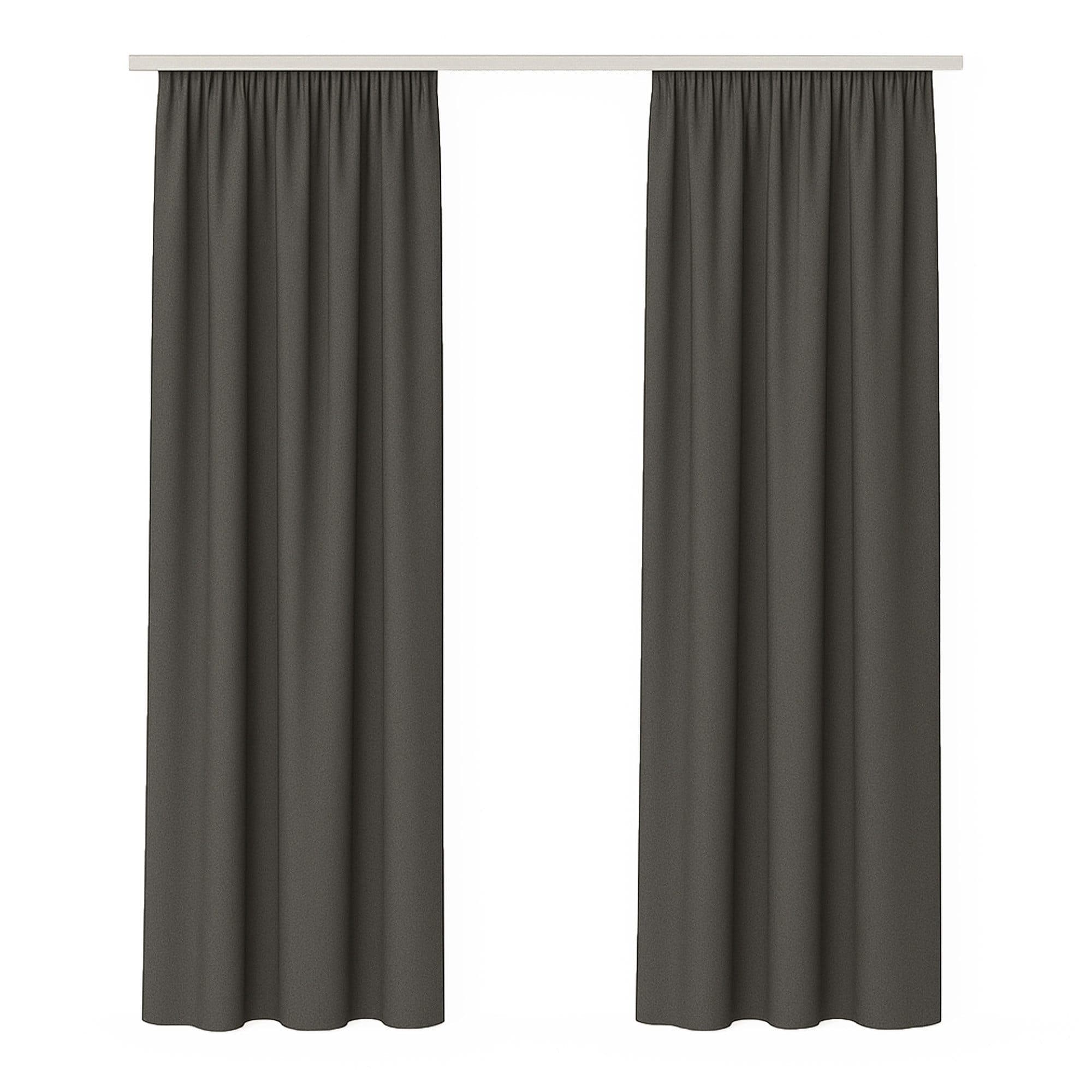 Bestlivings Gardine Ellen 2er Set Grau Blickdicht Universalband Satin-Optik - Bild 2