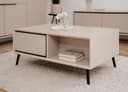 Furn.Design Couchtisch Brebbia Kaschmir/Sand mit 2 Schubkästen Bild 2