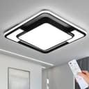 style home LED Deckenleuchte 90W Schwarz Dimmbar mit Fernbedienung Bild 2